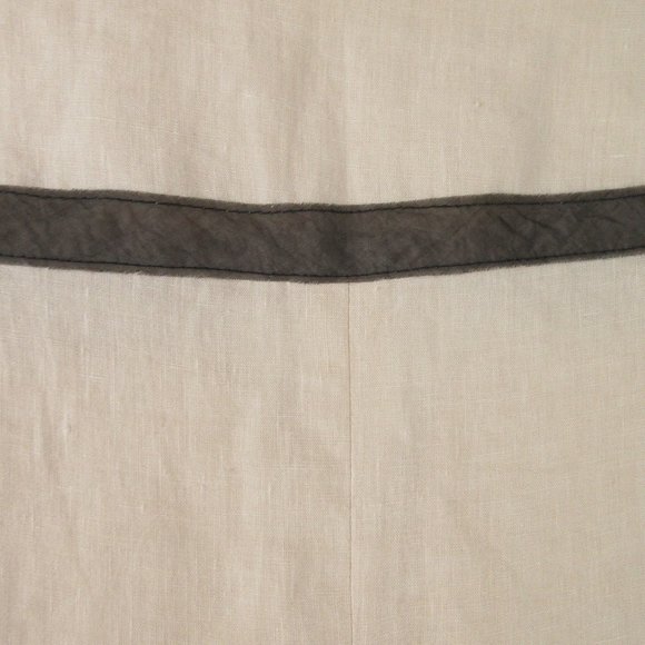 Biancalancia Cream Colorblock Linen Dress Size 44 Deconstructed Sleeveless - Picture 3 of 13